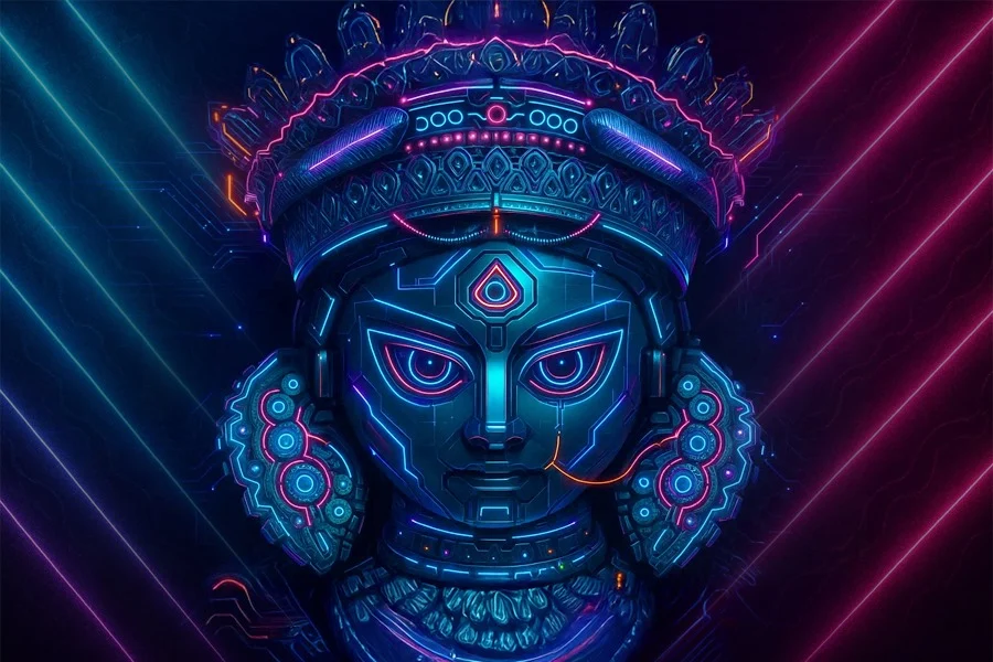 দুর্গাপুজোয় প্রযুক্তির ছোঁয়া: এআই থিমে সাজছে জগৎ মুখার্জি পার্ক