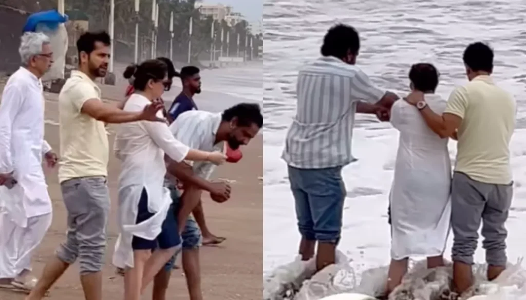 স্ত্রীর মৃত্যুতে বিধ্বস্ত পরাগ ত্যাগী, স্ত্রীর শেষ অস্থি বিসর্জন দিলেন আরব সাগরে