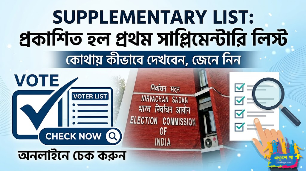 প্রকাশিত হল প্রথম সাপ্লিমেন্টারি ভোটার তালিকা, আপনার নাম আছে তো? এখনই চেক করুন এই লিঙ্কে