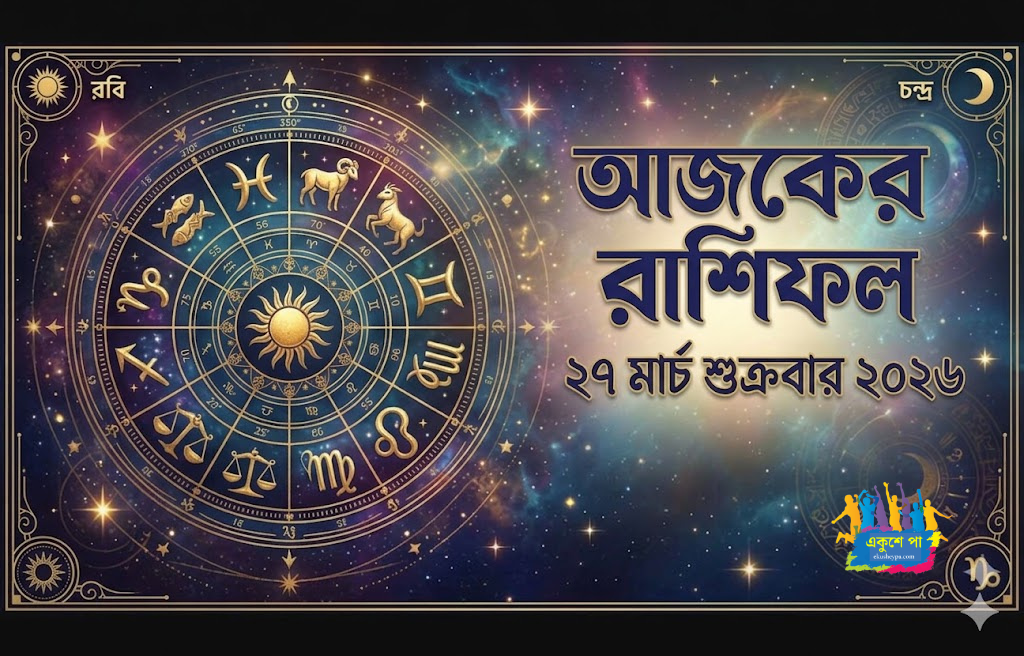 আজকের রাশিফল ২৭ মার্চ শুক্রবার ২০২৬: প্রেম, কর্ম ও অর্থে কার ভাগ্য খুলবে জানুন | Ajker Rashifal