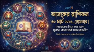 আজকের রাশিফল ৩০ মার্চ ২০২৬, সোমবার | আজকের দিনে কার ভাগ্য খুলবে, কার সতর্ক থাকা জরুরি? Ajker Rashiphol