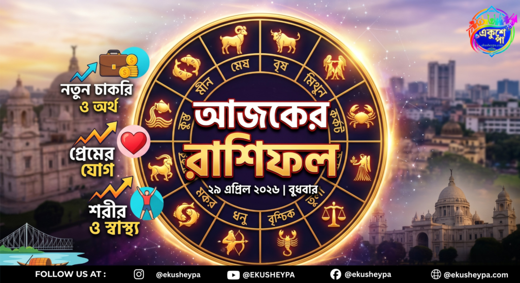 আজকের রাশিফল: ২৯ এপ্রিল ২০২৬, বুধবার; জানুন ভাগ্যের চাকা কোন দিকে ঘুরছে?