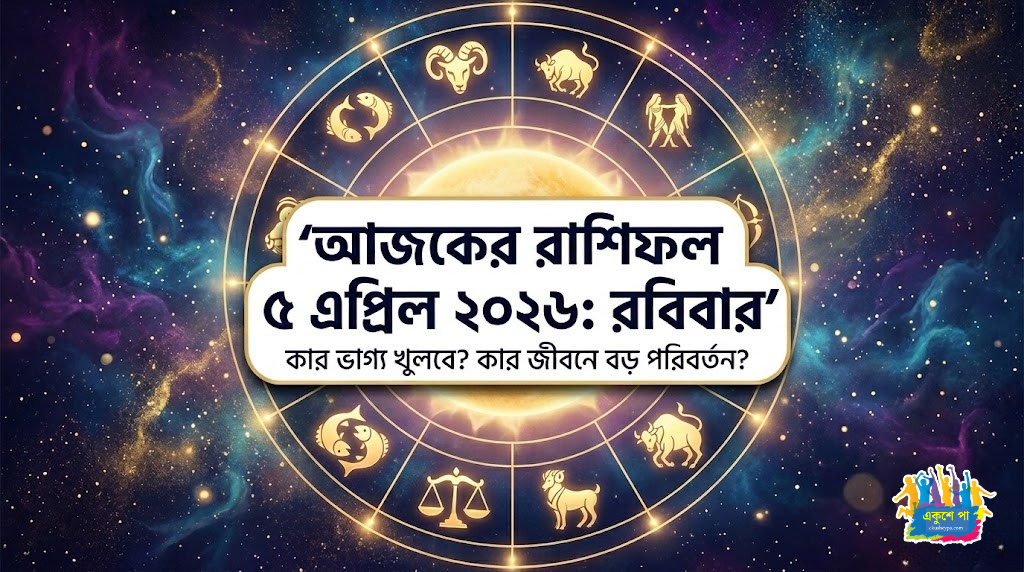 আজকের রাশিফল ৫ এপ্রিল ২০২৬: রবিবারে কার ভাগ্য খুলবে, কার জীবনে আসবে বড় পরিবর্তন! Ajker Rashiphol