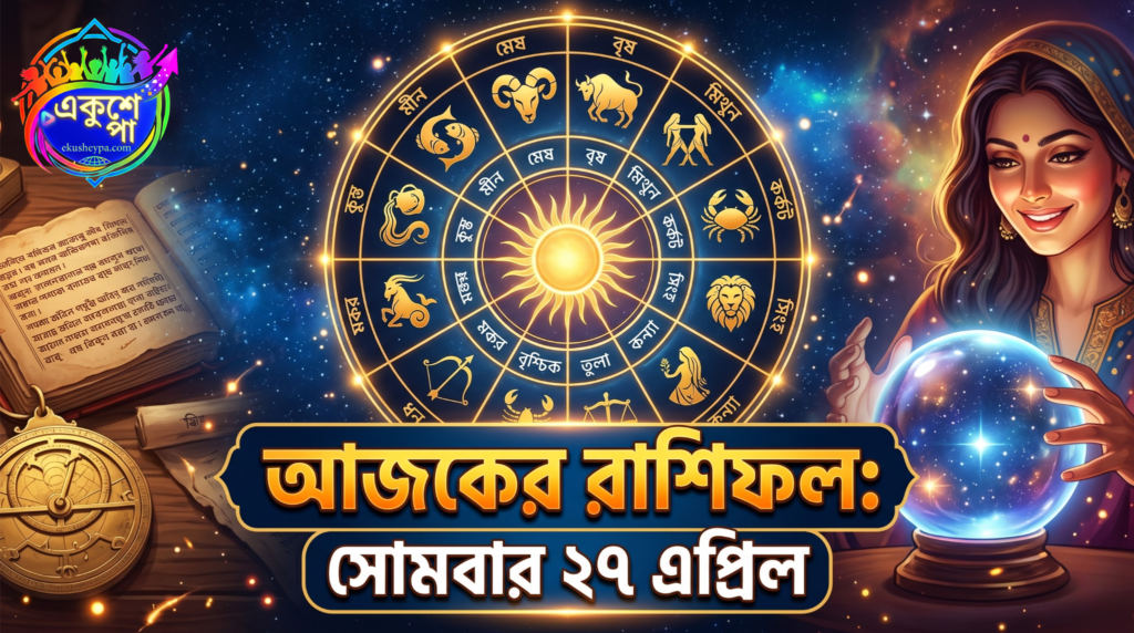 আজকের রাশিফল: সোমবার ২৭ এপ্রিল; গ্রহের ফেরে আজ লটারি ভাগ্য খুলতে পারে এই রাশির! আপনার দিন কেমন যাবে?