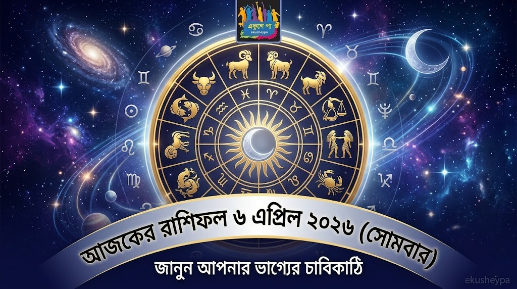 আজকের রাশিফল ৬ এপ্রিল ২০২৬ (সোমবার): কোন রাশির ভাগ্যে বড় পরিবর্তন? জানুন আজকের পূর্ণ ভবিষ্যৎ! Ajker Rashiphal