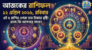 আজকের রাশিফল: ১২ এপ্রিল ২০২৬, রবিবারে এই ৫ রাশির ওপর হবে টাকার বৃষ্টি! ভাগ্য কি আপনার সাথে?