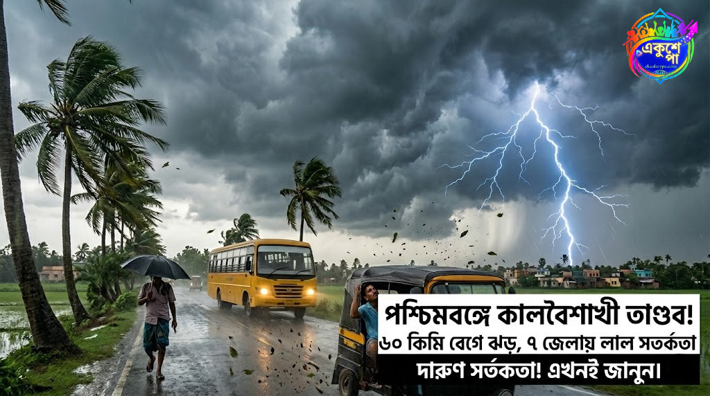 কালবৈশাখীর তাণ্ডব! দক্ষিণবঙ্গের এই ৭ জেলায় সতর্কতা, ধেয়ে আসছে ৬০ কিমি বেগে ঝড়