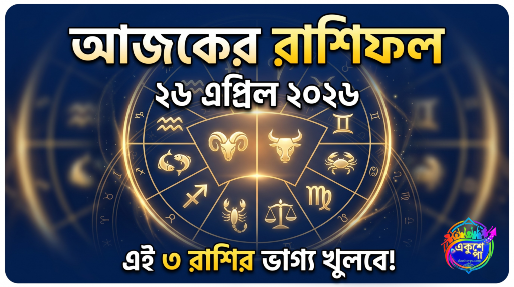Ajker Rashiphol: আজকের রাশিফল ২৬ এপ্রিল ২০২৬: রবিবারের ছুটিতে খুলবে এই ৫ রাশির ভাগ্যের দরজা, আপনার ভাগ্যে কি লক্ষ্মীলাভ আছে?