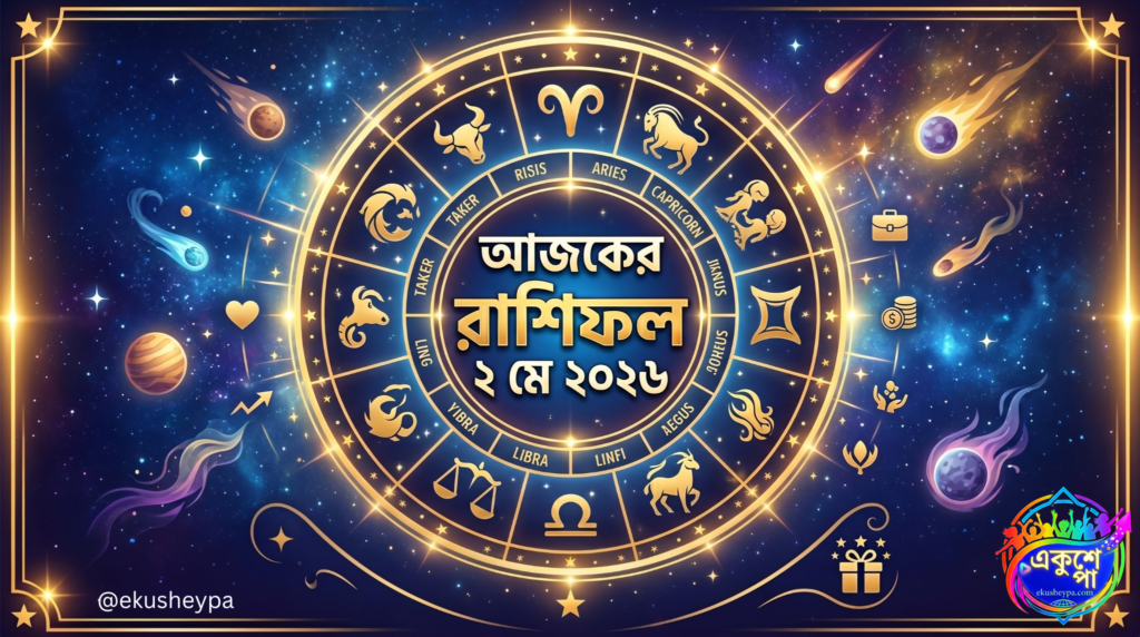 আজকের রাশিফল ২ মে ২০২৬: কোন রাশির ভাগ্যে আজ বড় চমক? জানুন শনিবারের শুভ সংবাদ!