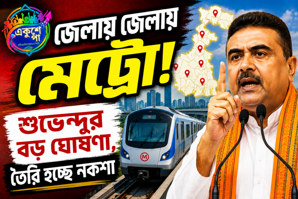 শুভেন্দুর ঘোষণা: কলকাতার বাইরেও এবার জেলায় জেলায় ছুটবে মেট্রো, ডিপিআর তৈরির নির্দেশ