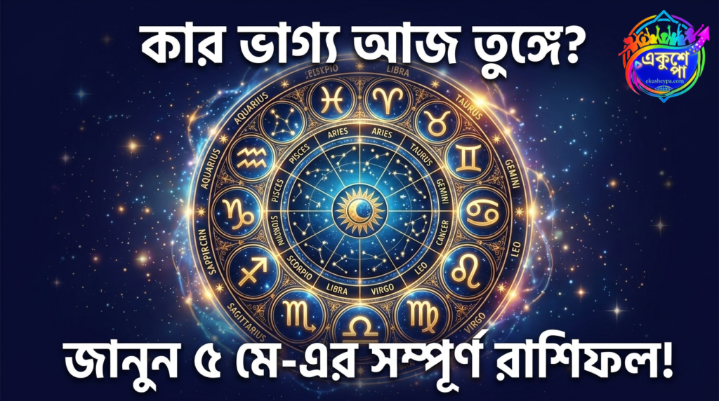 আজকের রাশিফল ৫ মে ২০২৬: মঙ্গলবার ভাগ্য খুলবে কাদের? জানুন ১২ রাশির ভাগ্যে কী আছে!