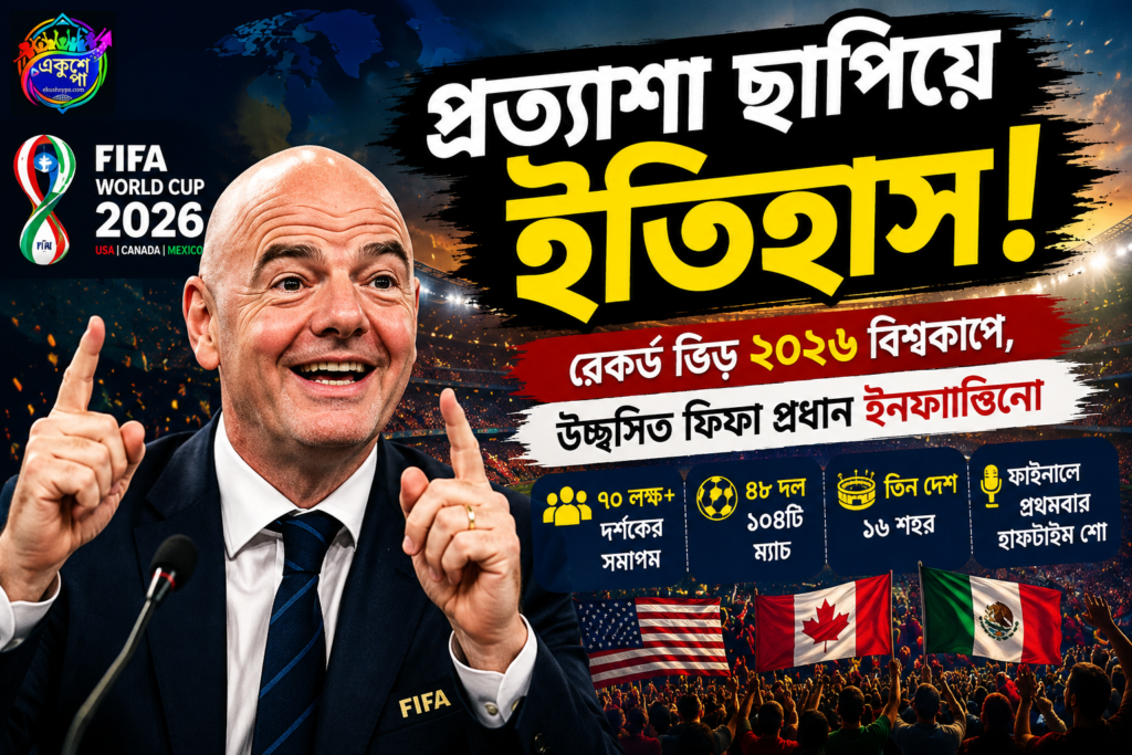 শুরুতেই বাজিমাত! প্রত্যাশা ছাপিয়ে ইতিহাস গড়ছে ২০২৬ বিশ্বকাপ: ইনফান্তিনো
