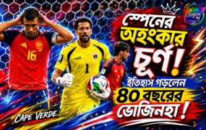 ⚽ স্পোর্টস ব্রেকিং: স্পেনকে রুখে রূপকথা কেপ ভার্দের! বিশ্বমঞ্চে ইতিহাস ৪০-এর গোলরক্ষক ভোজিনহার