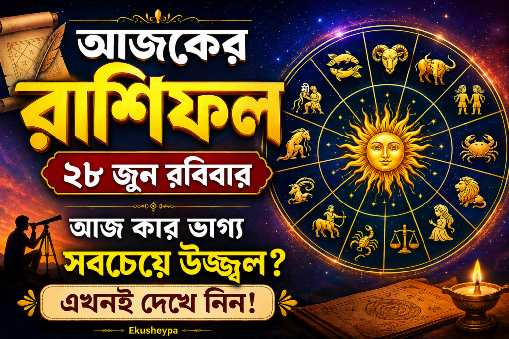 আজকের রাশিফল: ২৮ জুন রবিবার – এই ৫ রাশির ভাগ্যে আসতে পারে বড় সুখবর, দেখুন আপনার দিন কেমন যাবে