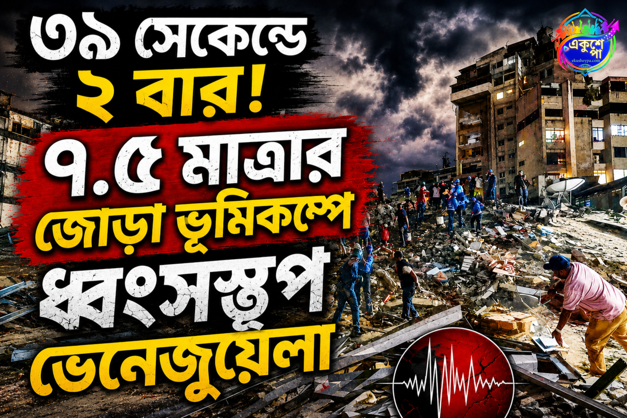 শতাব্দীতে প্রথম! ৩৯ সেকেন্ডের ব্যবধানে জোড়া বিধ্বংসী ভূমিকম্পে ধ্বংসস্তূপ ভেনেজুয়েলা, কাঁপল কারাকাস