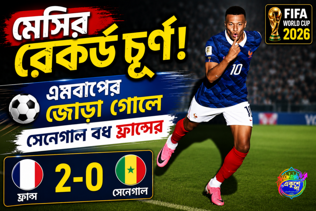 এমবাপের জোড়া গোল, মেসির রেকর্ড চূর্ণ! সেনেগালকে উড়িয়ে বিশ্বকাপের রাজকীয় সূচনা ফ্রান্সের