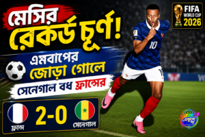 এমবাপের জোড়া গোল, মেসির রেকর্ড চূর্ণ! সেনেগালকে উড়িয়ে বিশ্বকাপের রাজকীয় সূচনা ফ্রান্সের