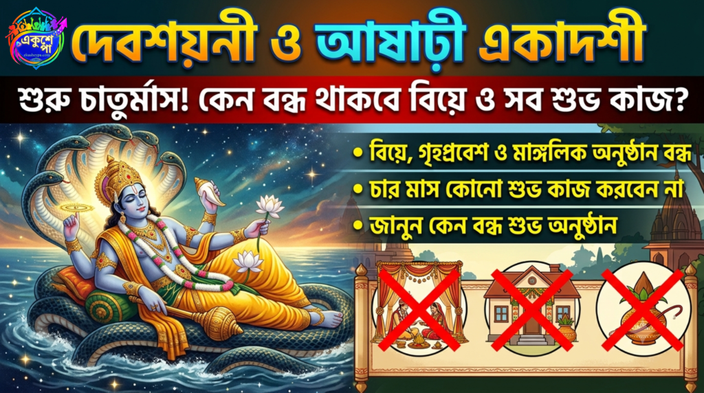 শুরু চাতুর্মাস, ক্ষীরসাগরে যোগনিদ্রায় শ্রীহরি: দেবশয়নী ও আষাঢ়ী একাদশীতে কেন বন্ধ থাকে মাঙ্গলিক কাজ?