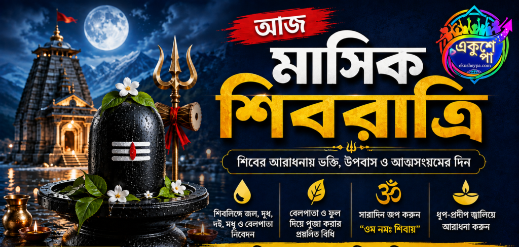 আজ মাসিক শিবরাত্রি, জানুন পুজোর নিয়ম, উপবাসের বিধি ও ধর্মীয় গুরুত্ব